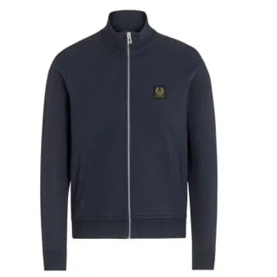 Belstaff Zip Through Sweatshirt In Blue