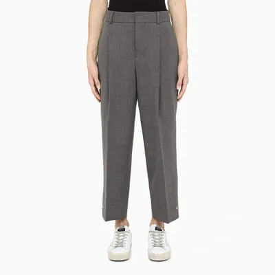 Ami Alexandre Mattiussi Lined Canvas Trousers In Grey