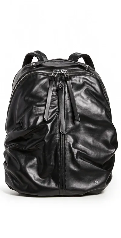 Rag & Bone Commuter Leather Backpack In Black