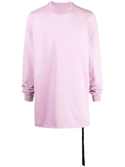 Rick Owens Drkshdw Cut Out Detail Sweatshirt In Dirty Pink