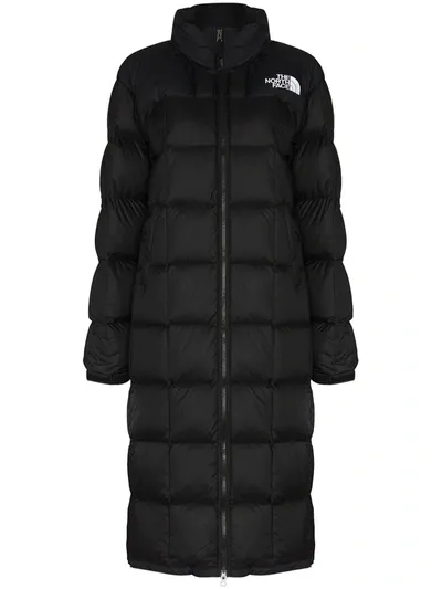 The North Face Lhotse Longline Puffer Coat In Black