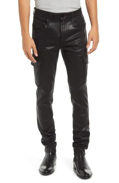 Monfrere Preston Skinny Fit Cargo Jeans In Noir In Black