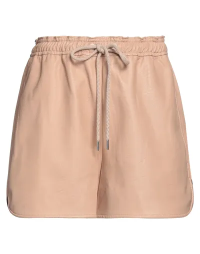 Stella Mccartney Drawstring Viscose Shorts In Dusty Rose