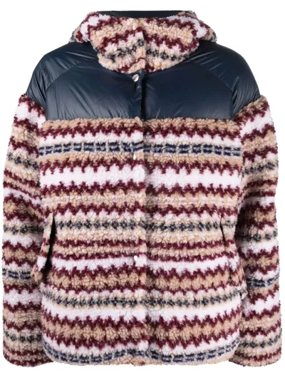 Rag & Bone Joelle Sherpa Printed Puffer Jacket In White