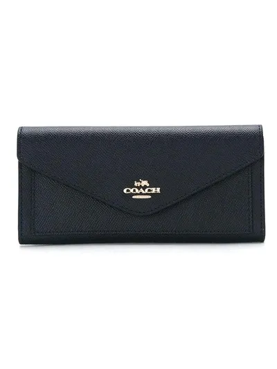 Coach Soft Wallet In Black