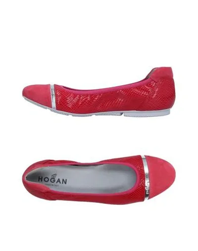 Hogan Ballet Flats In Fuchsia