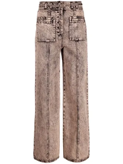 Ulla Johnson Stonewash Straight-leg Jeans In Grey