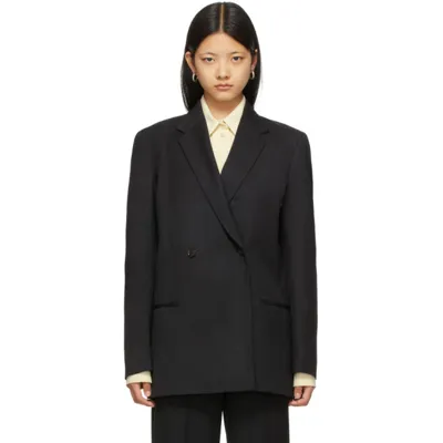 Totême Black Wool Oversized Blazer