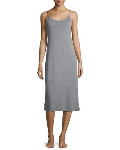 Natori Shangri La Nightgown In Heather Grey