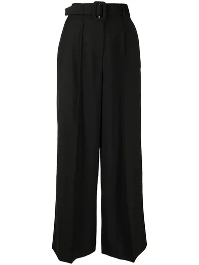 Rokh Belted Waist Trousers In Schwarz