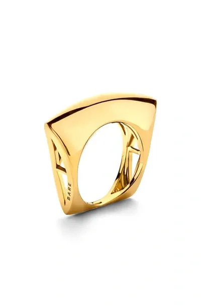 Bare Lotus Ring In Yellow Gold