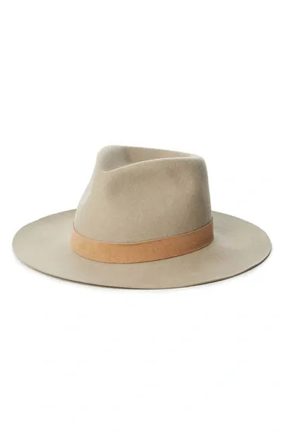 Janessa Leone Ross Wool Fedora In Clay