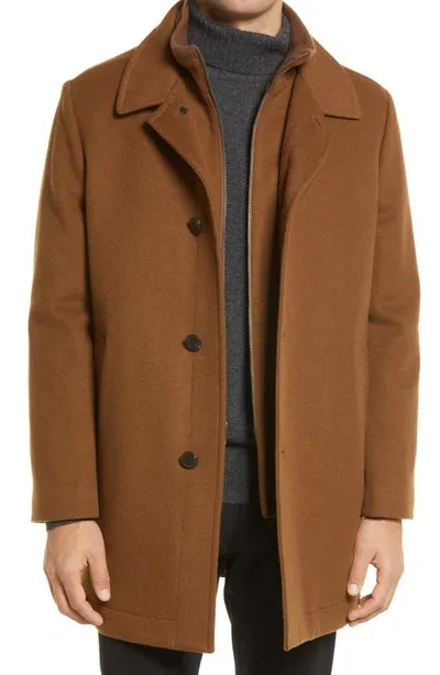 Hart Schaffner Marx Macbeth Car Coat With Bib In Vicuna