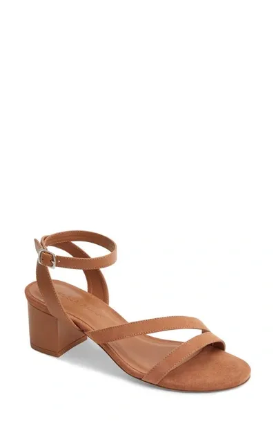 Rebecca Allen The Block Sandy Ankle Strap Sandal In Med Beige