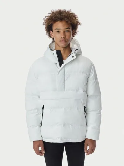 The Very Warm Men's Packable Pullover Puffer Jacket In Off White