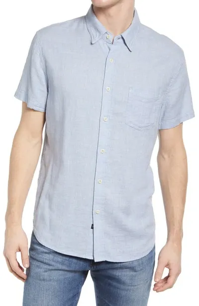 Rails Fairfax Relaxed Fit Short Sleeve Button-up Shirt In Blue Melange