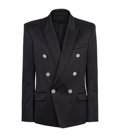 Balmain Double-breasted Jacket In Black