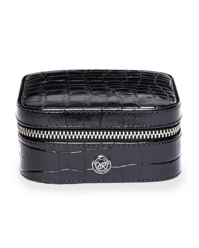 Rapport Cufflink Box In Black Leather