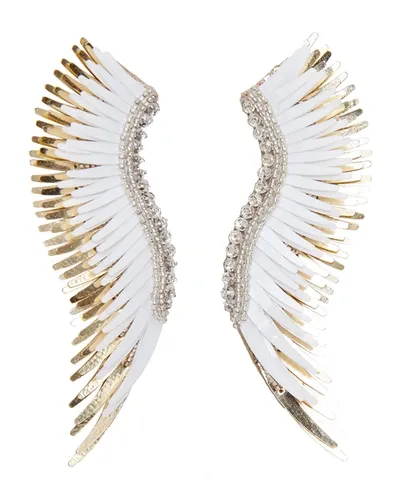 Mignonne Gavigan Madeline Beaded Statement Earrings, White/golden