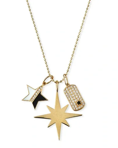 Sydney Evan 14k Enamel & Diamond Star Charm Necklace