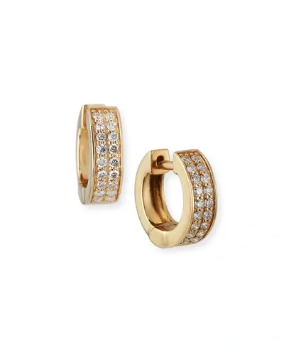 Sydney Evan 2-row Pave Huggie Earrings