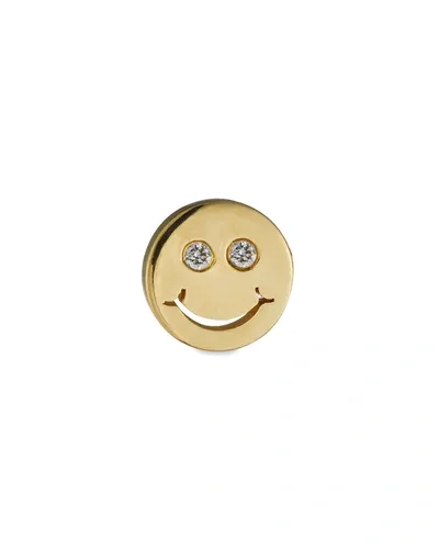 Sydney Evan 14k Diamond Happy Face Stud Earring, Single