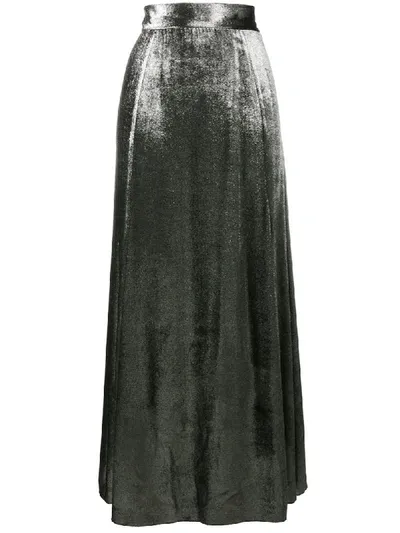 Bella Freud Metallic Maraid Skirt In Black