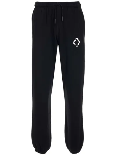 Marcelo Burlon County Of Milan Marcelo Burlon Tempera Cross Sweatpants In Black White