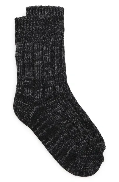 Birkenstock Cotton Twist Crew Socks In Black