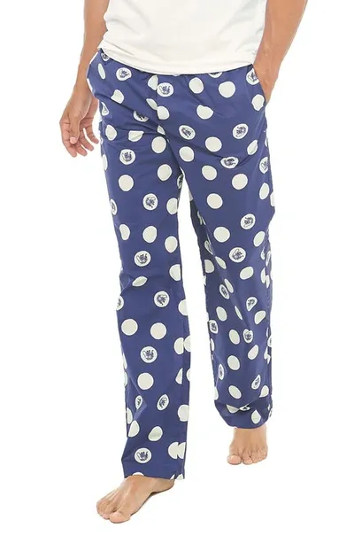 The Lazy Poet Drew Tiger Dots Blue Pajama Pants