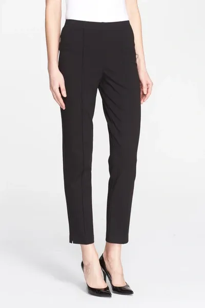 St John St. John Collection Ponte Knit Ankle Pants In Black