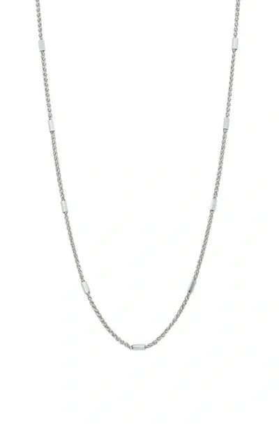 Bony Levy 14k Gold Bar Station Chain Necklace In 14k White Gold