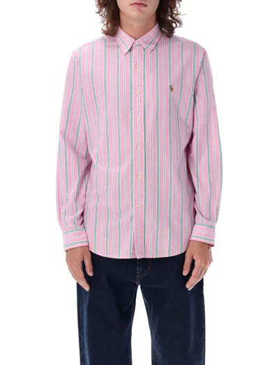 Polo Ralph Lauren Logo Embroidered Buttoned Shirt In Pink