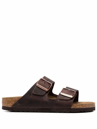 Birkenstock Arizona Soft Slide Sandal In Brown