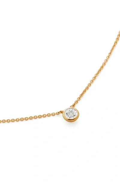 Monica Vinader Essential Diamond Necklace In Gold