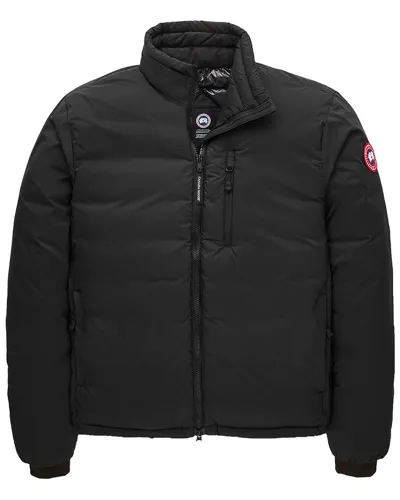 Canada Goose Slim Lodge Padded Jacket In A Black Technical Fabric