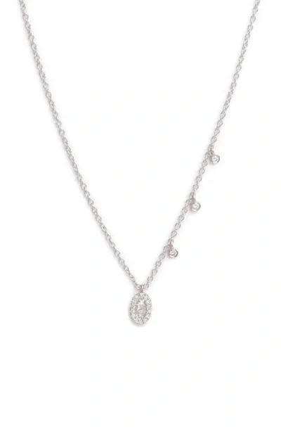 Meira T Diamond Charm Necklace In White