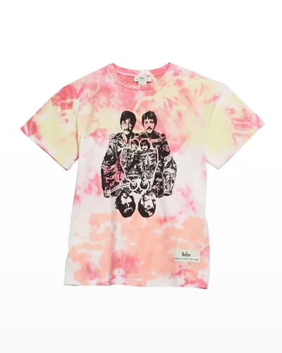 Stella Mccartney Kids' Girl's Tie-dye Beatles Graphic Shirt In White