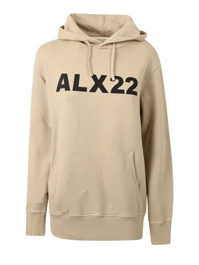 Alyx Logo-print Hoodie In Beige