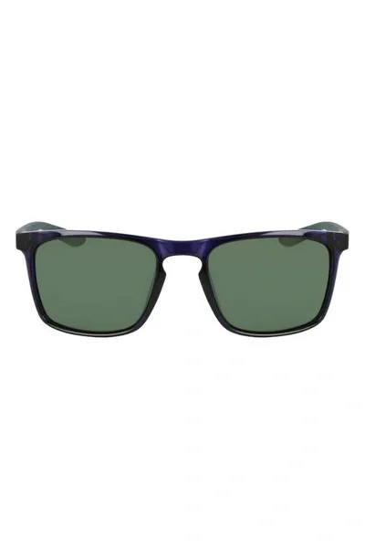 Nike Sky Ascent 55mm Rectangular Sunglasses In Concord/green