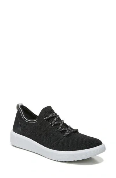 Bzees March On Sneakers In Black Metallic Engineered Knit