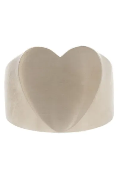 Zadig & Voltaire Idol Heart-shaped Cuff Bracelet In Silver