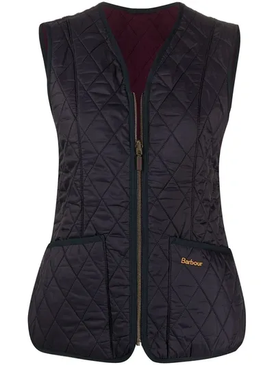 Barbour Betty Diamond-quilted Vest In Navy