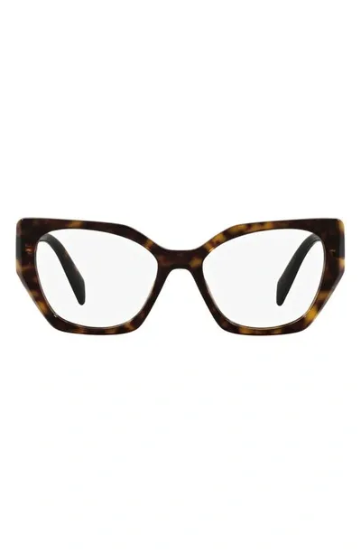 Prada 52mm Optical Glasses In 1ab1o1 Black