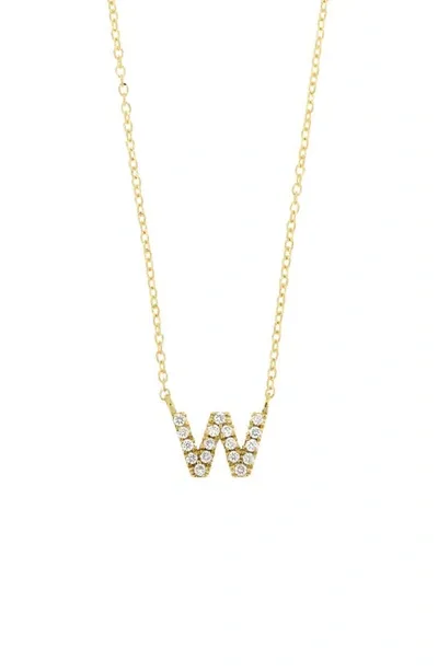 Bony Levy Icon Pavé Diamond Initial Pendant Necklace In 18k Yellow Gold - W