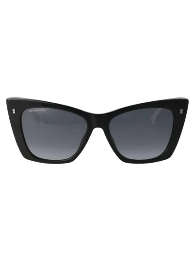 Dsquared2 Cat-eye Frame Sunglasses In Black