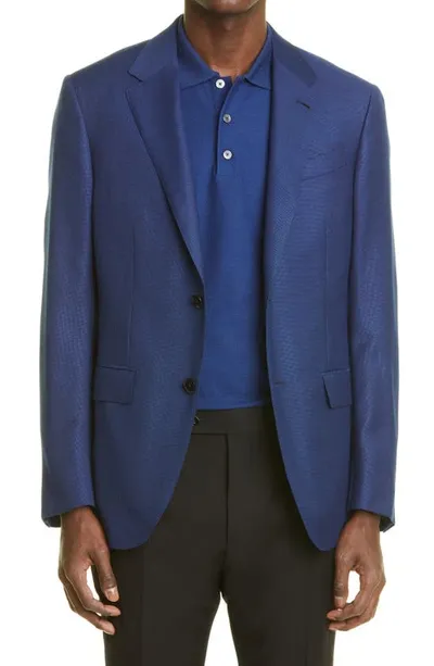 Zegna Achillfarm Milano Easy Fit Wool Blazer In Nvy Sld