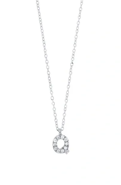 Bony Levy Icon Diamond Initial Pendant Necklace In 18k White Gold - Q