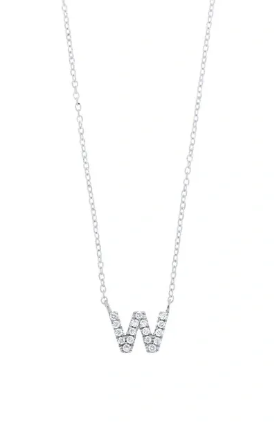 Bony Levy Icon Diamond Initial Pendant Necklace In 18k White Gold - W