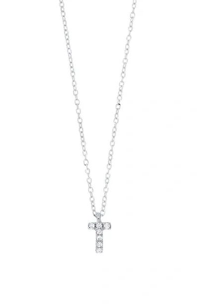 Bony Levy Icon Diamond Initial Pendant Necklace In 18k White Gold - T